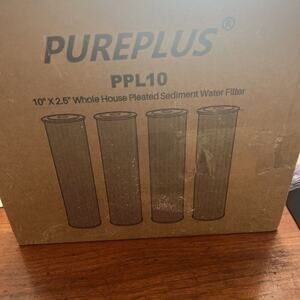 4-pack PUREPLUS PPL 10 10" x 2.5"whole house, water filter, pleated sediment‎